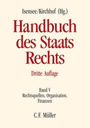 Handbuch des Staatsrechts V