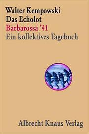 Das Echolot - Barbarossa '41 - Cover