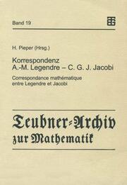 Korrespondenz Adrien-Marie Legendre/Carl Gustav Jacob Jacobi