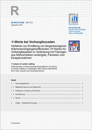 ift-Richtlinie WA-13/1, September 2010. Psi-Werte bei Vorhangfassaden