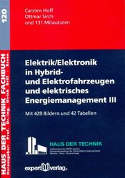 Elektrik/Elektronik in Hybrid- und Elektrofahrzeugen und elektrisches Energiemanagement, III - Cover