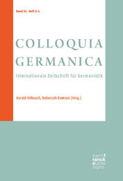 COLLOQUIA GERMANICA 54,3-4