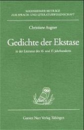 Gedichte der Exstase in der Literatur des 16. und 17. Jahrhunderts - Cover