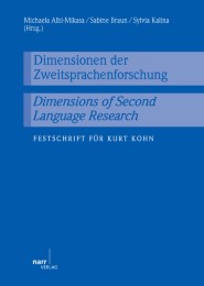 Dimensionen der Zweitsprachenforschung Dimensions of Second Language Research