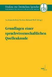 Grundlagen einer sprachwissenschaftlichen Quellenkunde - Cover