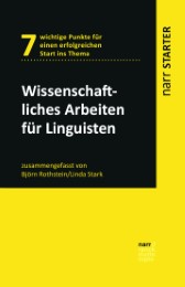 Wissenschaftliches Arbeiten für Linguisten - Cover