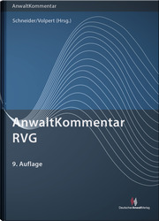 AnwaltKommentar RVG - Cover