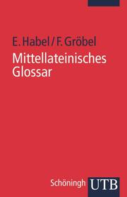 Mittellateinisches Glossar - Cover