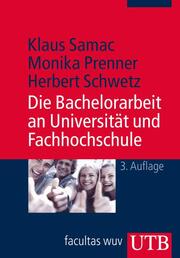 Die Bachelorarbeit an Universität und Fachhochschule - Cover