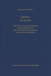 Sueton,, De poetis' - Cover