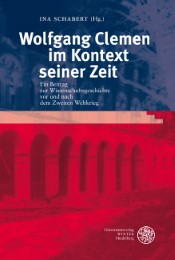 Wolfgang Clemen im Kontext seiner Zeit - Cover