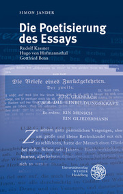 Die Poetisierung des Essays - Cover