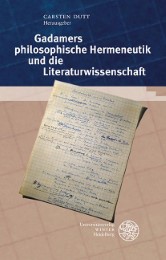 Gadamers philosophische Hermeneutik und die Literaturwissenschaft - Cover