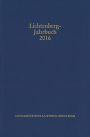 Lichtenberg-Jahrbuch 2016 - Cover