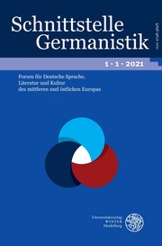 Schnittstelle Germanistik, Bd 1.1 (2021)