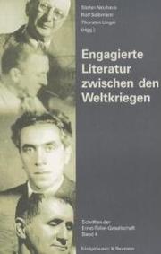 Engagierte Literatur zwischen den Weltkriegen - Cover