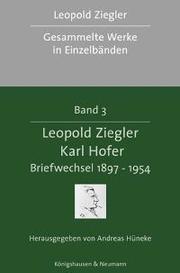 Leopold Ziegler - Karl Hofer.Briefwechsel 1897-1954 - Cover