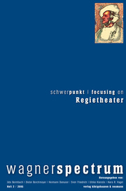 Schwerpunkt /Focusing on Regietheater - Cover