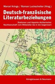 Deutsch-französische Literaturbeziehungen - Cover