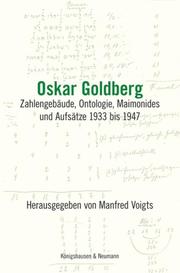 Oskar Goldberg - Cover