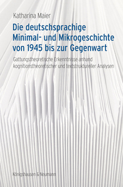 Die deutschsprachige Minimal- und Mikrogeschichte von 1945 bis zur Gegenwart - Cover