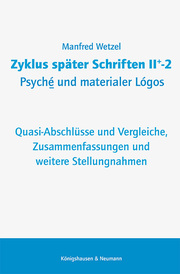 Zyklus später Schriften II+-2 Psyché und materialer Lógos - Cover