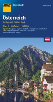 ADAC UrlaubsKarte Österreich Blatt 3 Oberösterreich, Salzburg-Nord 1:150 000