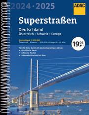 ADAC Superstraßen Autoatlas 2024/2025 Deutschland 1:200.000, Österreich, Schweiz 1:300.000 mit Europa 1:4,5 Mio. - Cover
