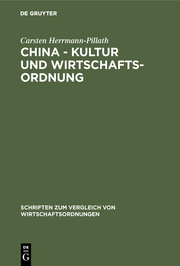 China, Kultur und Wirtschaftsordnung - Cover