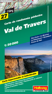 Val de Travers Wanderkarte Nr. 27,1:50 000