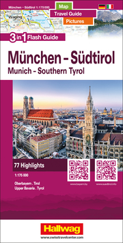 München-Südtirol-Oberbayern-Tirol Flash Guide Strassenkarte 1:175 000