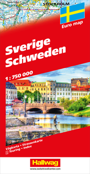 Schweden Strassenkarte 1:750 000