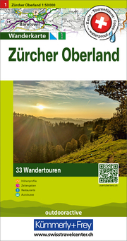 Zürich Oberland Nr. 01 Touren-Wanderkarte 1:50 000