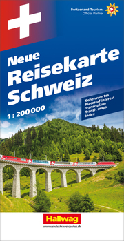 Schweiz Neue Reisekarte Strassenkarte 1:200 000
