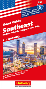 Southeast Middle Atlantic, Appalachian Mts. Nr. 08 USA Road Guide 1:1 Mio.