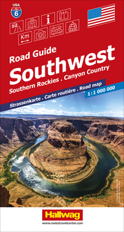 Southwest, Southern Rockies, Canyon Country Strassenkarte 1:1 Mio