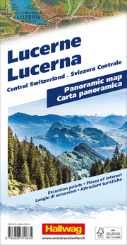 Luzern, Zentralschweiz, Panoramakarte - Abbildung 2