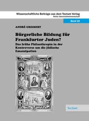 Bürgerliche Bildung für Frankfurter Juden? - Cover