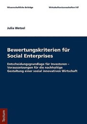 Bewertungskriterien von Social Enterprises