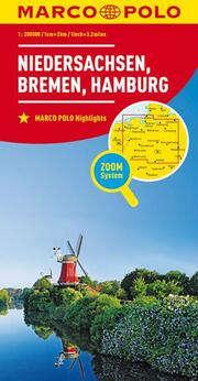 MARCO POLO Regionalkarte Deutschland 03 Niedersachsen, Bremen, Hamburg 1:200.000 - Cover