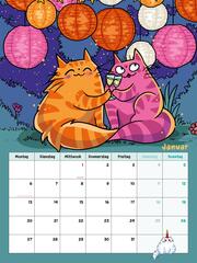 Dicke Katze and Friends - Wandkalender mit Planer 2025 - Abbildung 4
