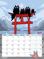 Dicke Katze and Friends - Wandkalender mit Planer 2025 - Abbildung 7