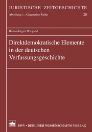 Direktdemokratische Elemente in der deutschen Verfassungsgeschichte - Cover