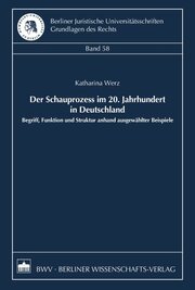 Der Schauprozess im 20. Jahrhundert in Deutschland - Cover