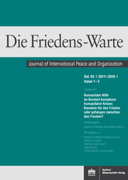 Die Friedens-Warte 1-2/2019 - Cover