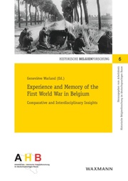 Experience and Memory of the First World War in Belgium - Cover