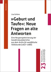 'Geburt und Taufe': Neue Fragen an alte Antworten - Cover