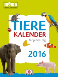 Tiere - Kalender für jeden Tag 2016 - Cover