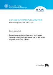 Experimental Investigations on Power Scaling of High-Brightness cw Ytterbium-Doped Thin-Disk Lasers