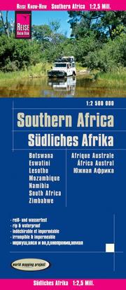 Landkarte Südliches Afrika (1:2.500.000): Botswana, Lesotho, Mosambik, Namibia, Simbabwe, Südafrika, Swasiland